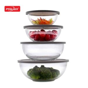 4-Piece Mixing Bowl Set with BPA-Free lids