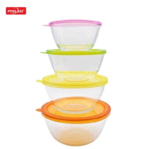 Wholesale Glass salad bowl & soup bowl With PP lid