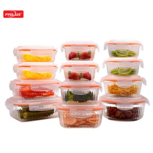 12-Piece Glass Food Container Set with BPA-Free lids