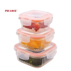Glass Food Container Rectangle Design
