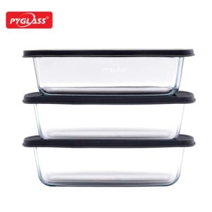 High borosilicate glass baking dish for microwave oven safe with PE lid