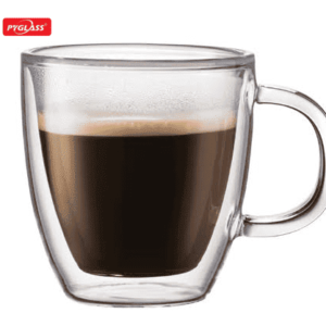 Wholesale Double Wall Glass Coffee Mugs16 Ounces-Clear Glass Coffee Cups With Handle