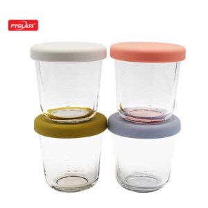 Mini measuring food containers for baby use