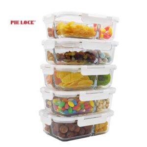 Hot selling Containers 3 Compartment, Glass Food Storage Containers with Lids