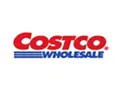 Costco Wholesale logo featuring bold red and blue text on a white background.