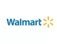 Walmart logo featuring blue text and a yellow sunburst design on a white background.