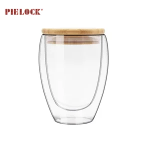 glass can cup with lid wholesale,Insulated Double Walled clear glass coffee mugs bulk