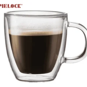 Wholesale Double Wall Glass Coffee Mugs16 Ounces-Clear Glass Coffee Cups With Handle