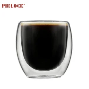 wholesale Glass Coffee Mugs Custom Logo Double Wall Glass Coffee Cup