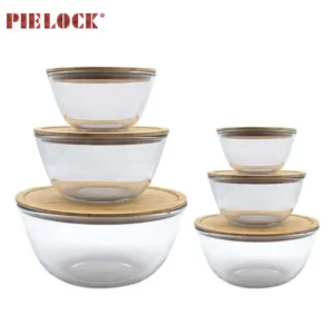 Wholesale Glass Bowls Bulk Patented Round High Borosilicate Glass Bowls 6 Set